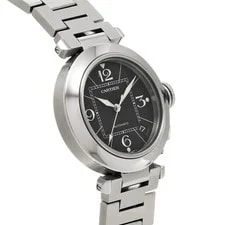 Cartier Pasha C W31076M7 ( 2324) 35mm Stainless Steel Black #WW7668 3