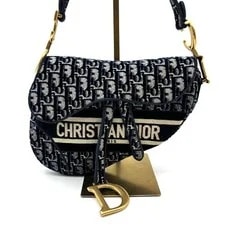 Dior — Dior Saddle Twill Embroidered Flap Closure - Excellent #4UVA5Q — Handbag — resale