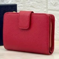 Prada Logo Bi Fold Wallet A129 From Japan 3