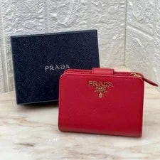 Prada Logo Bi Fold Wallet A129 From Japan 4