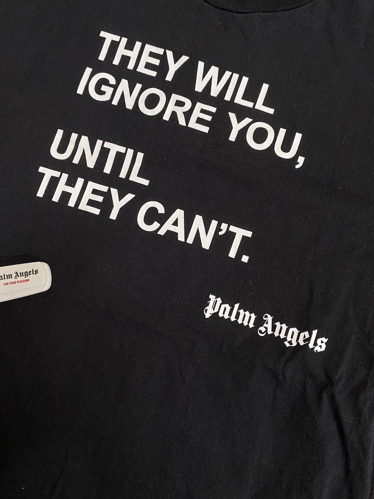 Palm Angels — Palm Angels Ignore Slogan Butterfly Tee T-shirt — streetwear — resale