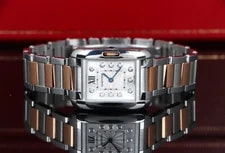 Cartier 23mm 18k Rose Gold Steel Tank Anglaise Diamond Dial WT100024 Small 4