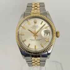 Rolex — Rolex Datejust 36mm Two Tone 18K Gold Fluted Bezel Jubilee Bracelet 1601 Pie Pan — Watch — resale