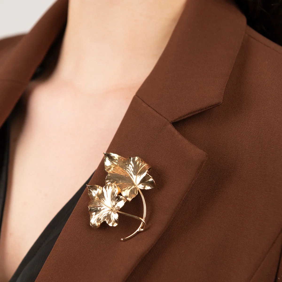 Double Leaf Brooch 2