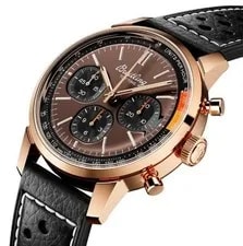 Breitling Top Time 41mm RB0176 Brown Dial Black Leather Strap Gold 3