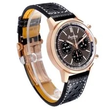 Breitling Top Time 41mm RB0176 Brown Dial Black Leather Strap Gold 4