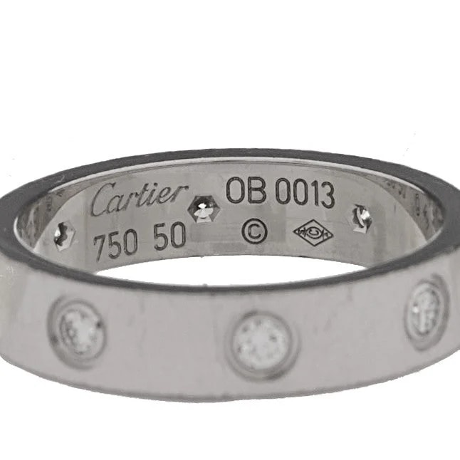18K Yellow Gold 4mm Love Wedding Band 53 6.5 4