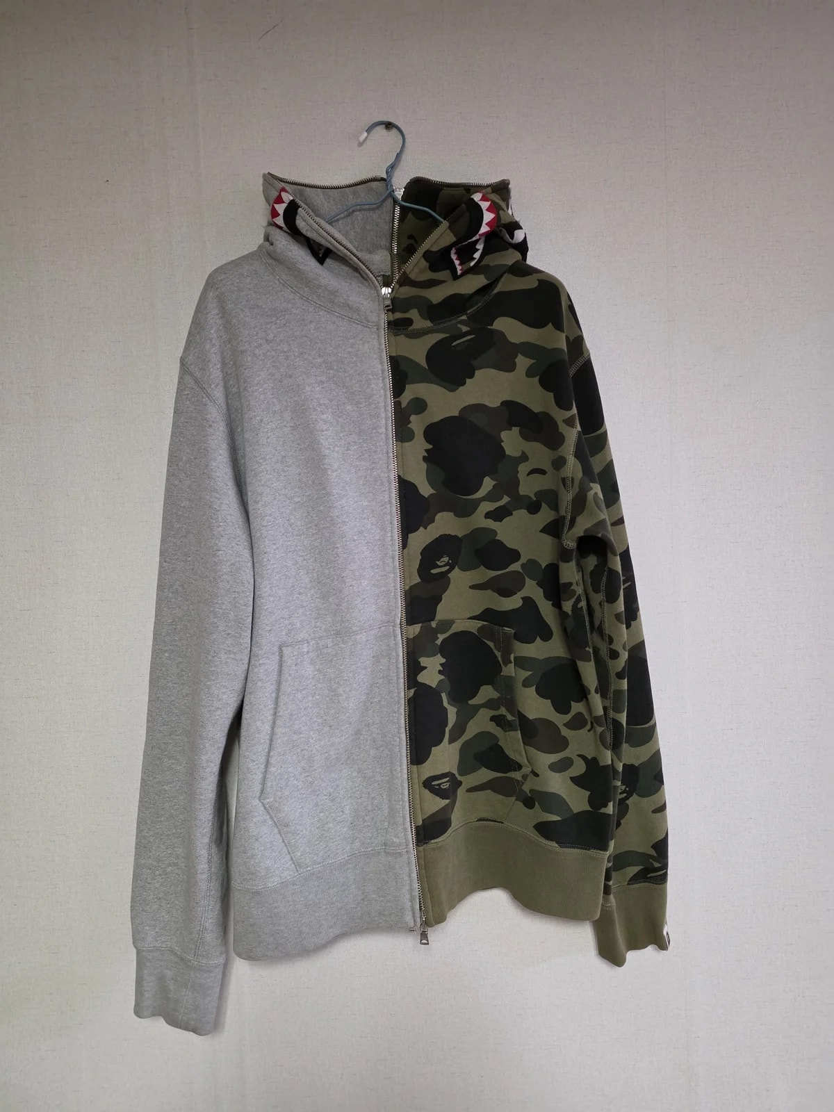 BAPE — [XL] Bape 1st Camo Separate Shark Full Zip Hoodie — streetwear — resale