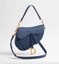 Christian Dior Saddle W/ Strap Deep Ocen Grained 3