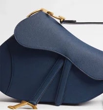 Christian Dior Saddle W/ Strap Deep Ocen Grained 4