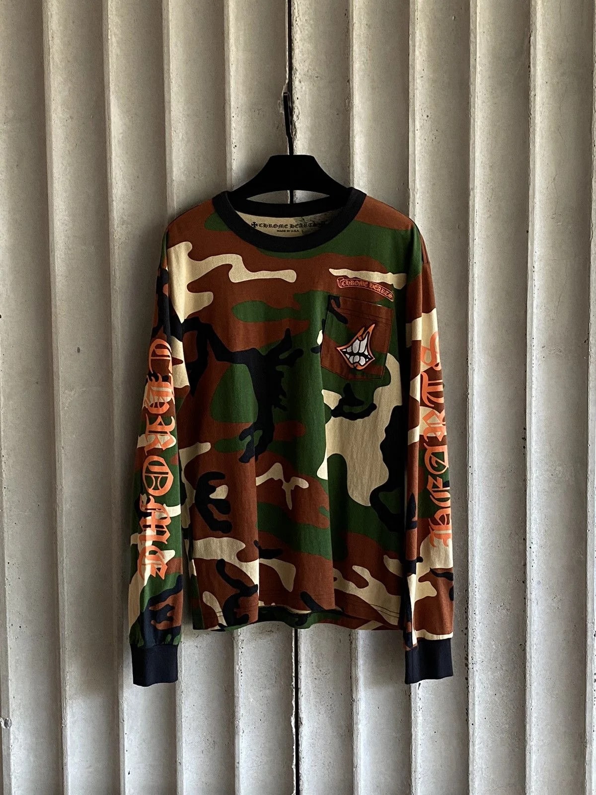 Chrome Hearts — Hearts Long Sleeve Matty BOY PPO Caution Camo — streetwear — resale