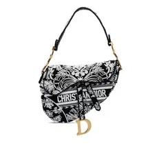 Dior — Dior Embroidered Ornamental Cornely Saddle — Handbag — resale