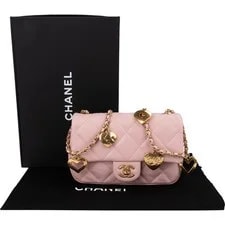 Chanel Rectangular Heart Charms Single Flap Crossbody 2