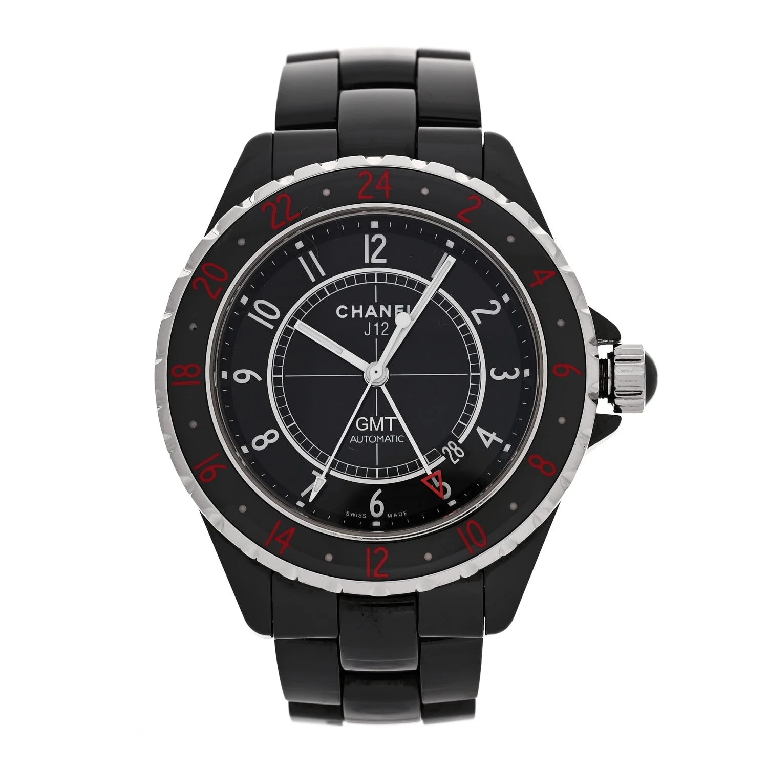 Chanel — Stainless Steel Ceramic 41mm J12 GMT Automatic Black — Watch — resale