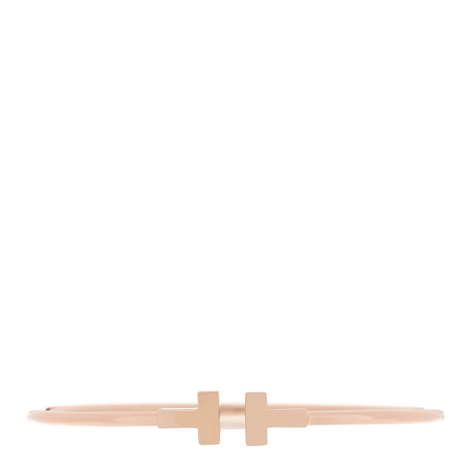 18K Rose Gold Narrow T Wire 4