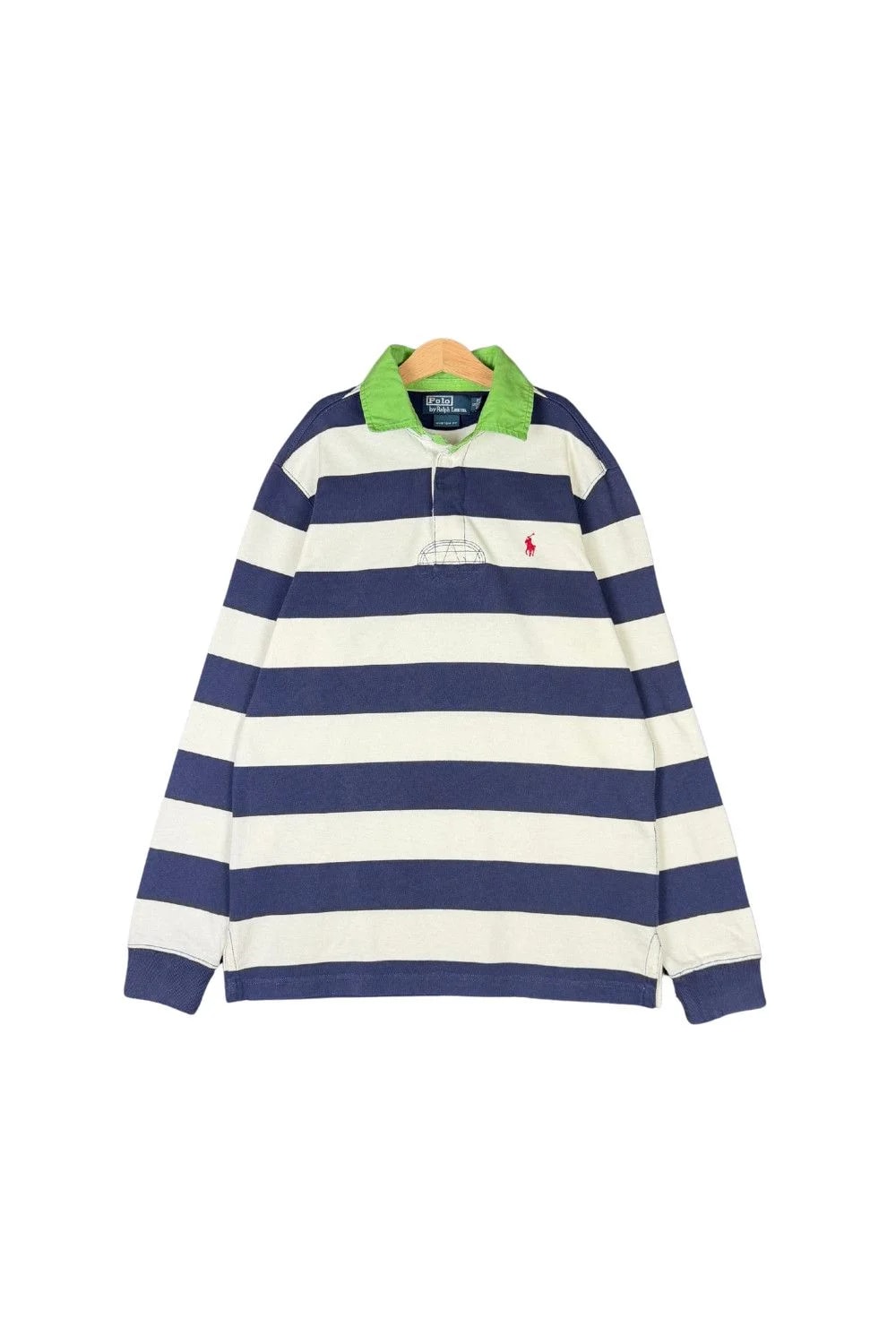 Polo Ralph Lauren — Polo Ralph Lauren Ivy Rugby Jersey Green Collar — streetwear — resale