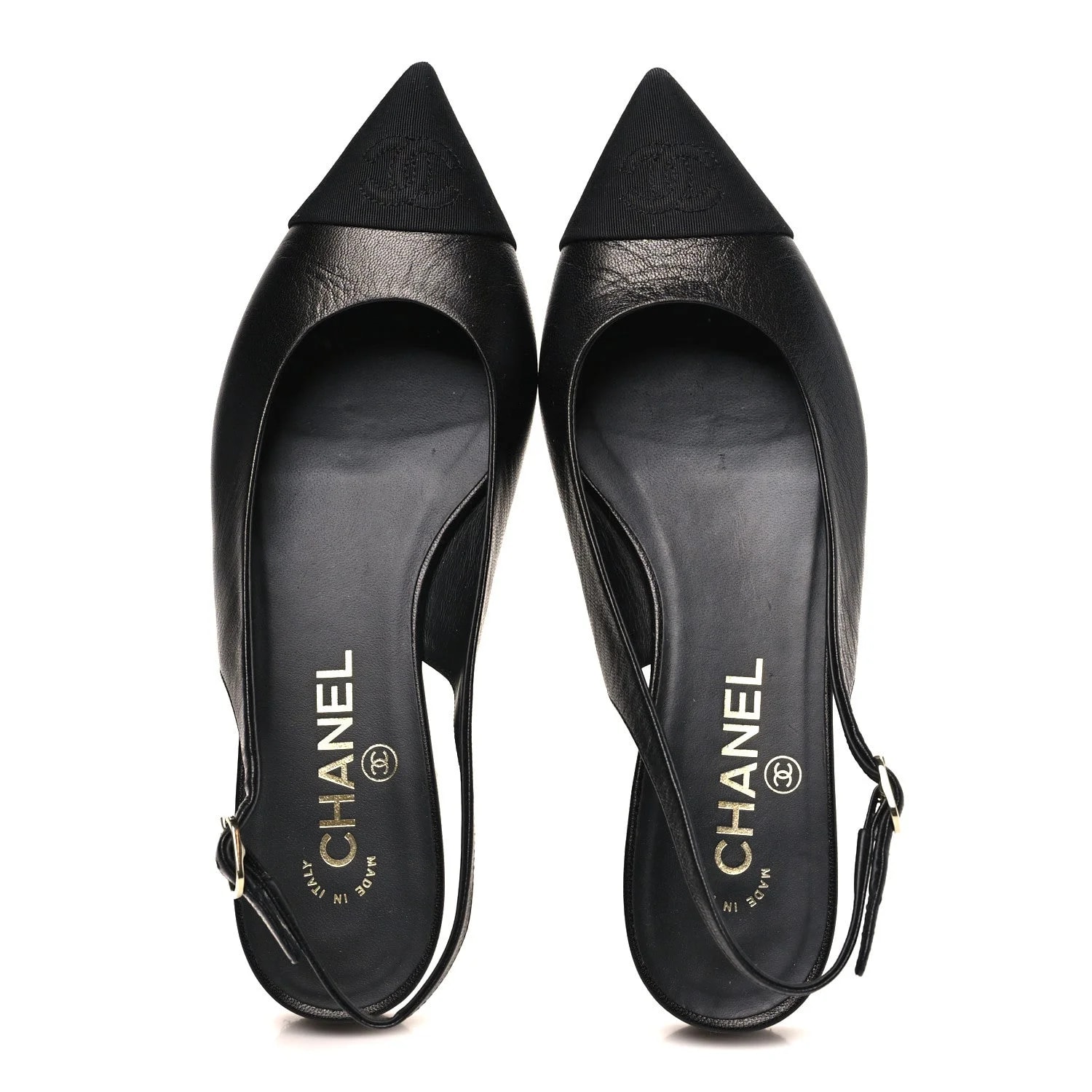 Grosgrain Pointed Toe CC Slingback 36.5 2