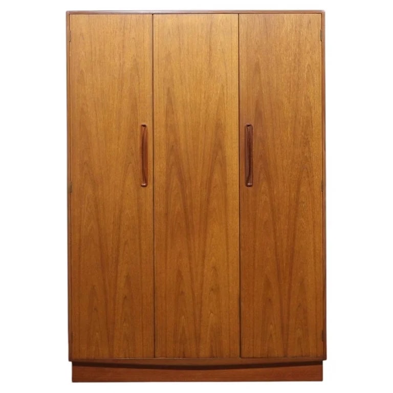 G Plan Furniture — Mid Century Modern Teak Triple Armoire Wardrobe By G Plan Danish Style — Furniture — resale