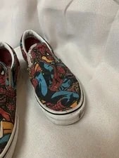Vans X Marvel Comics Spiderman Slip-On Shoes Size 11 - Good Condition 2