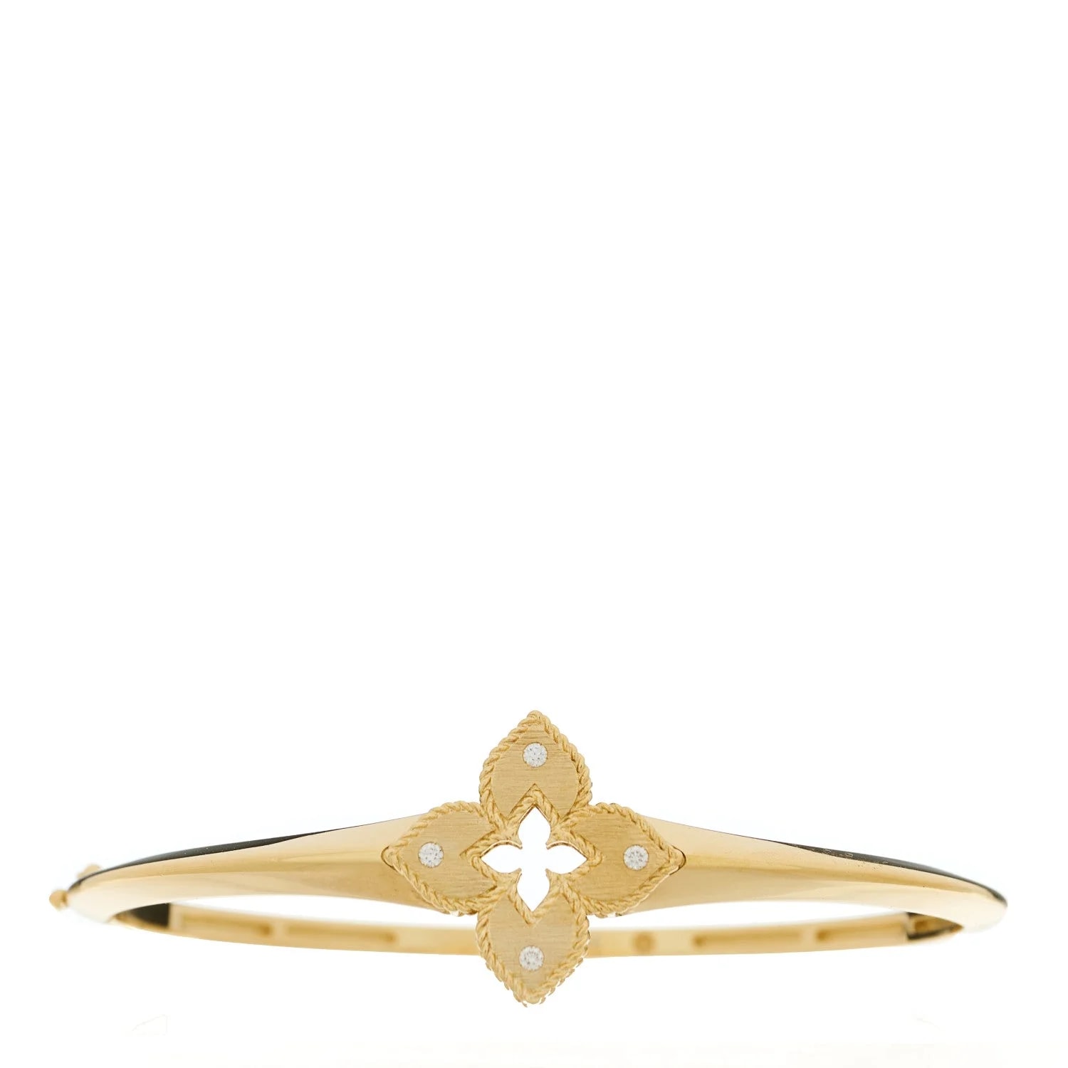 Roberto Coin — 18K Yellow Gold Venetian Princess Flower Bangle — Jewelry — resale