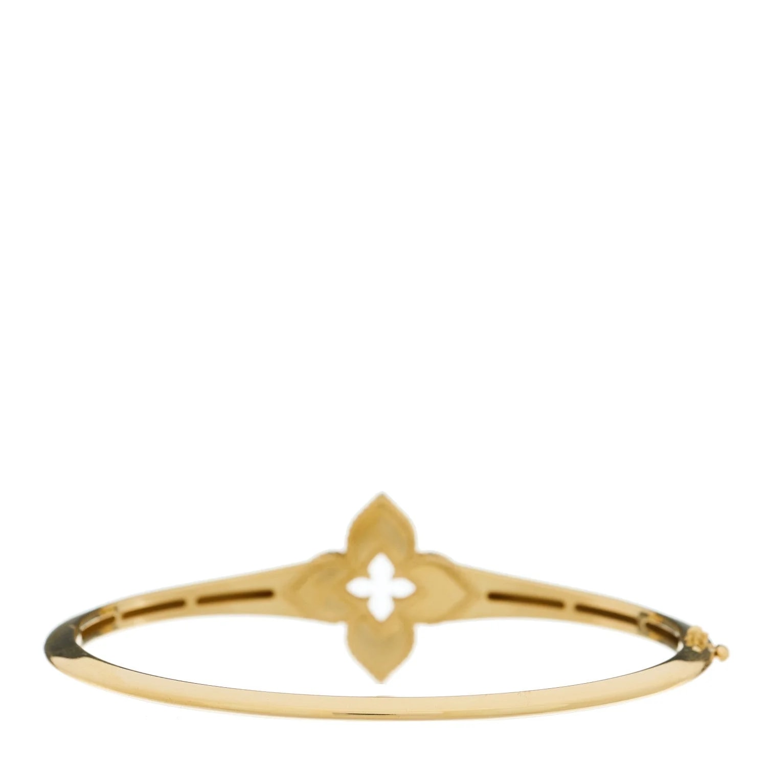 18K Yellow Gold Venetian Princess Flower Bangle 2