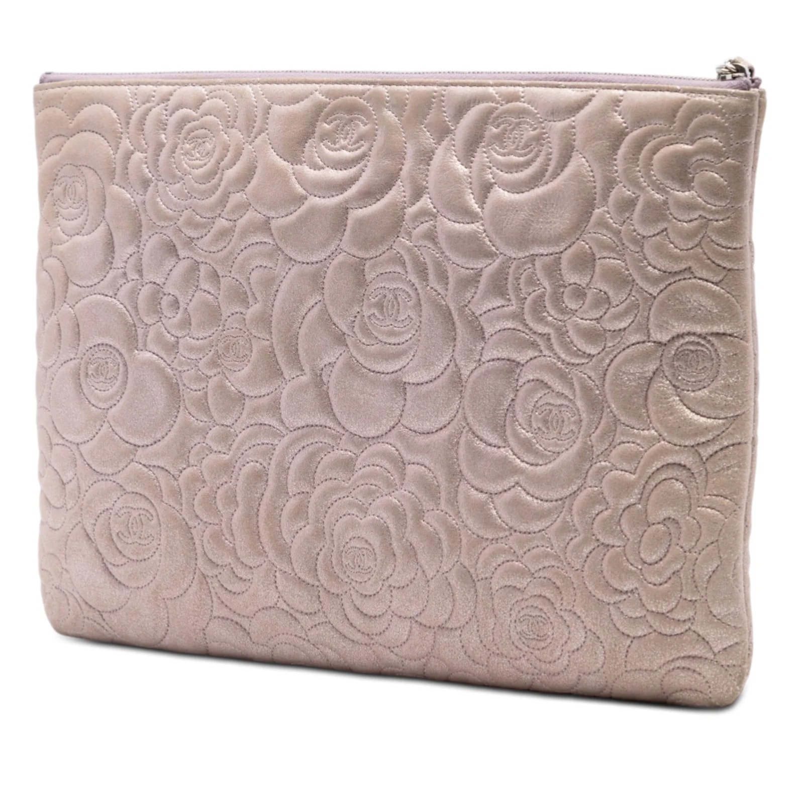 Large CC Embossed Metallic Camellia O Case 2