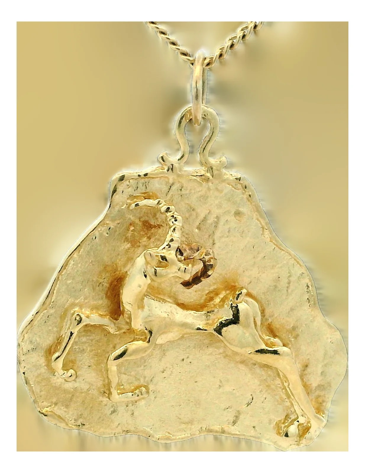 Italian Modernist Handcrafted Sculptural Ram , Circa 1975 — Jewelry — resale