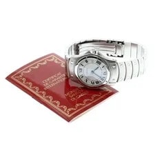 Cartier — Cartier Santos-dumont LM W20026K1 33mm SS White #C4782 — Watch — resale