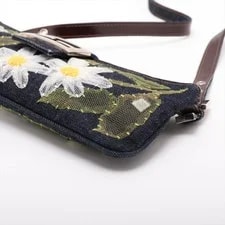 Auth Fendi Mamma Baguette Floral Daisy Lace 2