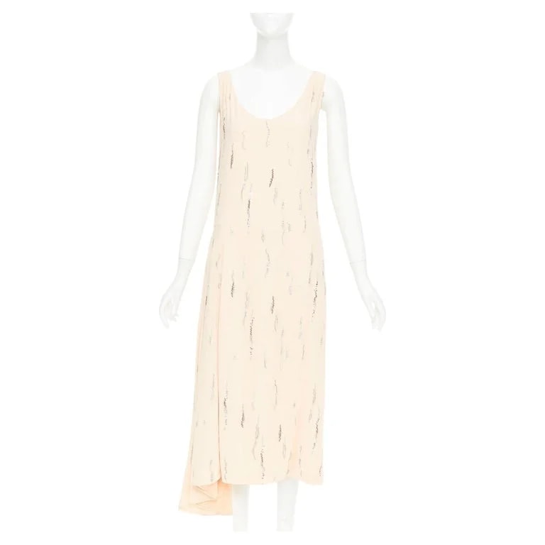 Miuccia Prada, Prada — Prada 2018 Crepe Embellished Asymmetric Midi Dress IT38 — Clothing — resale