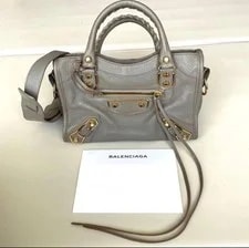 Balenciaga — Balenciaga Classic Metallic Edge Mini City Dark — Handbag — resale