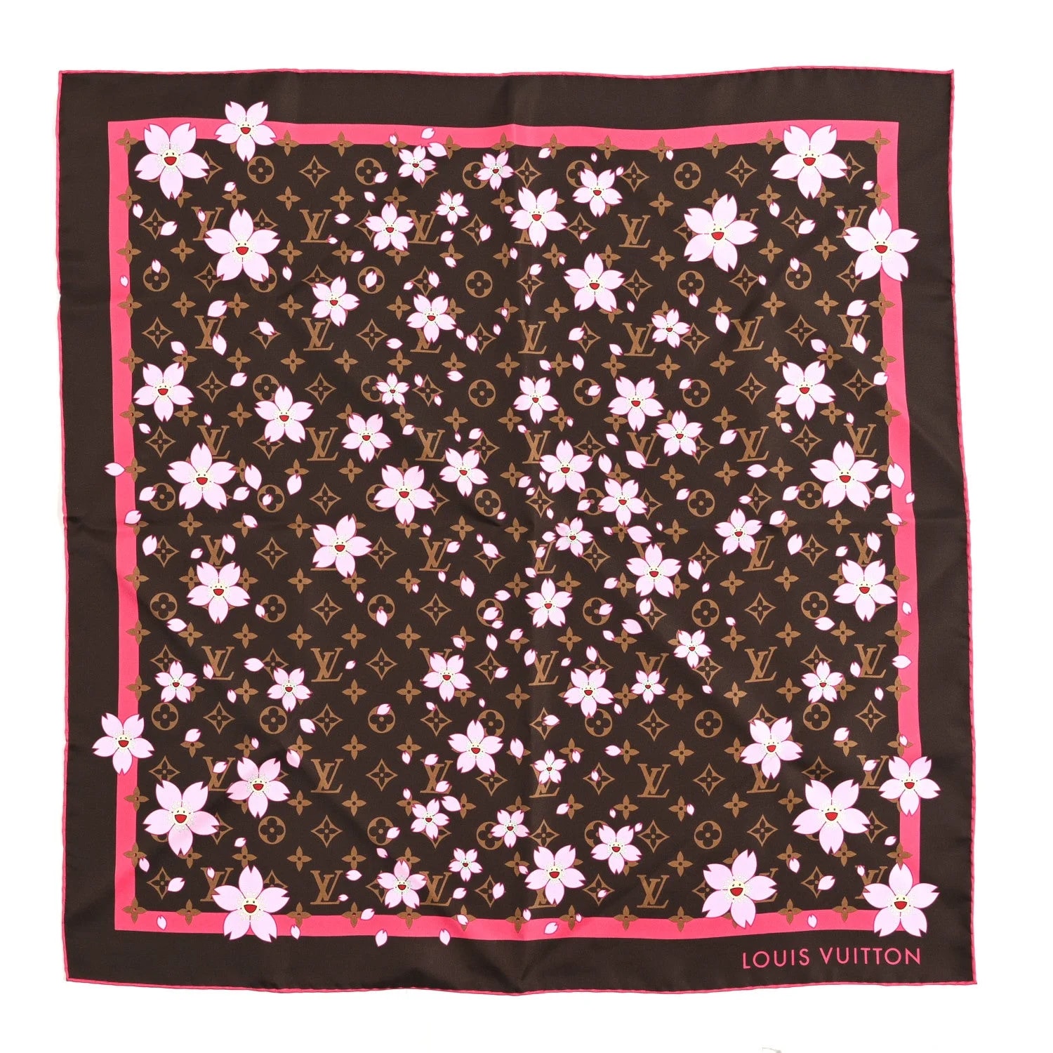 Louis Vuitton — X TM Cotton Blossom Square Scarf 70 Sakura — Accessory — resale