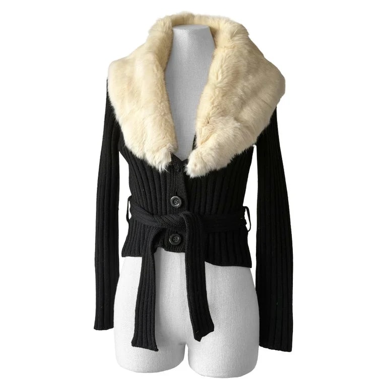 Dolce & Gabbana — Dolce & Gabbana Fall Fur Trim Cardigan — Clothing — resale