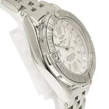 Breitling Cockpit Lady Date A71365 White Shell Dial SS Quartz 3