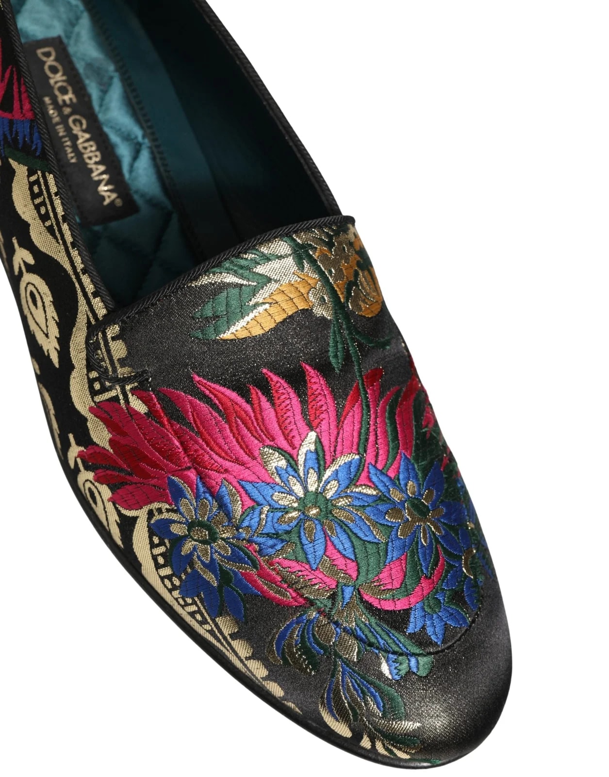Dolce & Gabbana — Dolce & Gabbana Floral Loafers Dress Shoes — Designer Shoe — resale