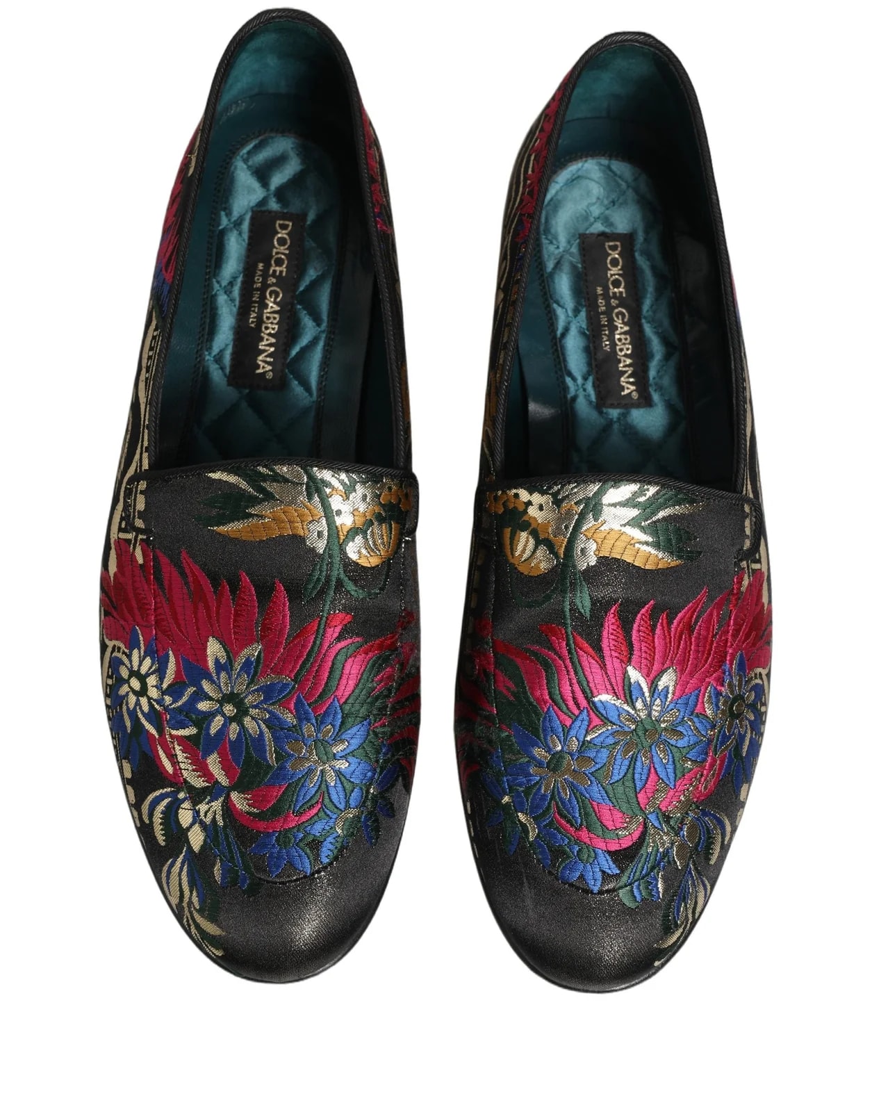 Dolce & Gabbana Floral Loafers Dress Shoes 3