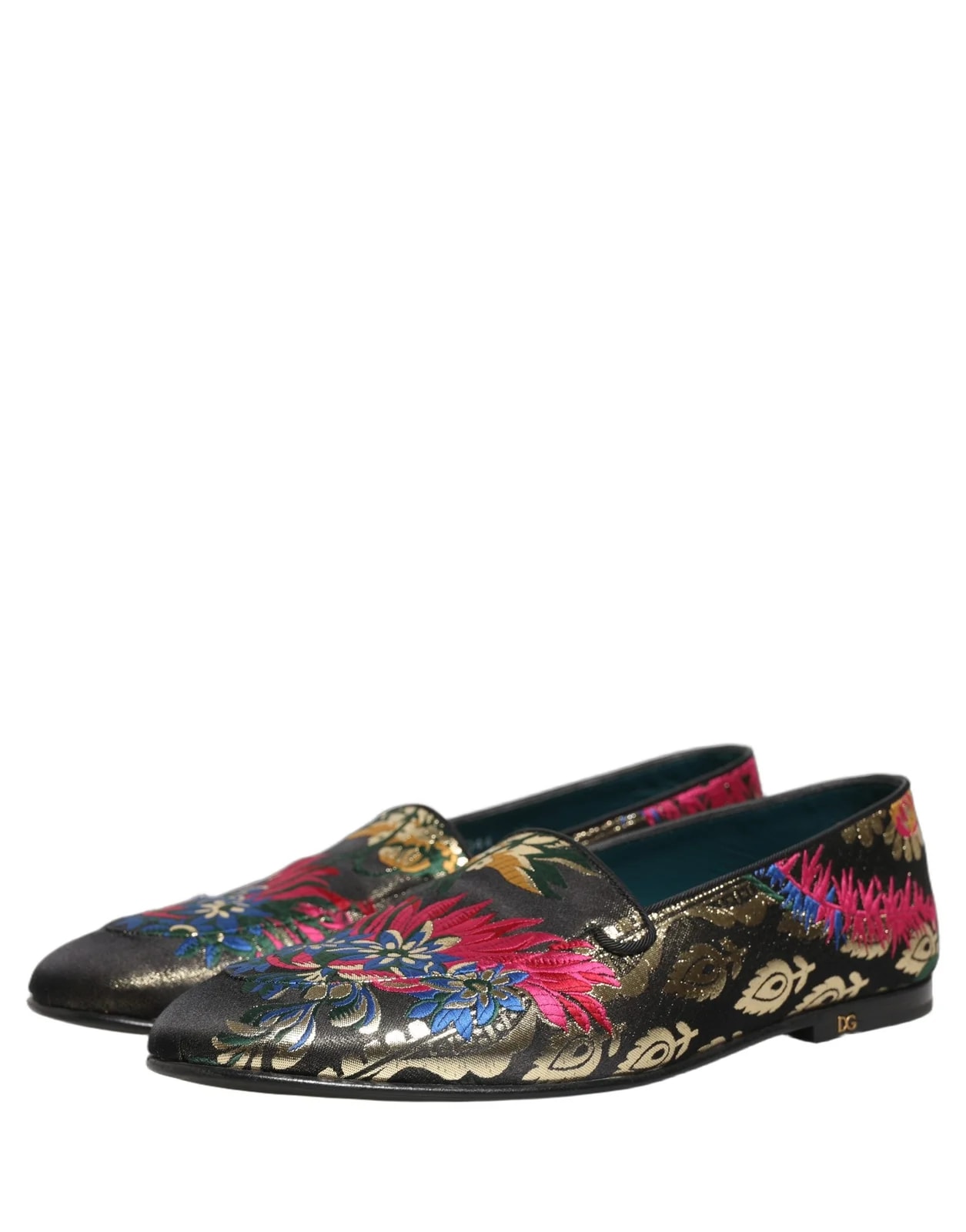 Dolce & Gabbana Floral Loafers Dress Shoes 4