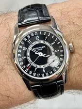 2018 Patek Philippe Calatrava Ebony Black Sunburst Dial on Strap 6006G-001 4