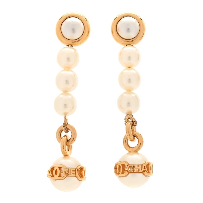 Chanel — Metal CC Logo Drop — Jewelry — resale