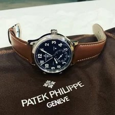 Patek Philippe — Patek Philippe Calatrava Pilot Travel Time 42mm 5524G-001 White Gold Blue Dial — Watch — resale
