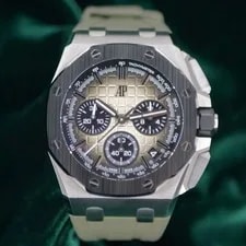 Audemars Piguet — Audemars Piguet Royal Oak Offshore Chronograph Taupe Dial Strap SET 26420SO — Watch — resale