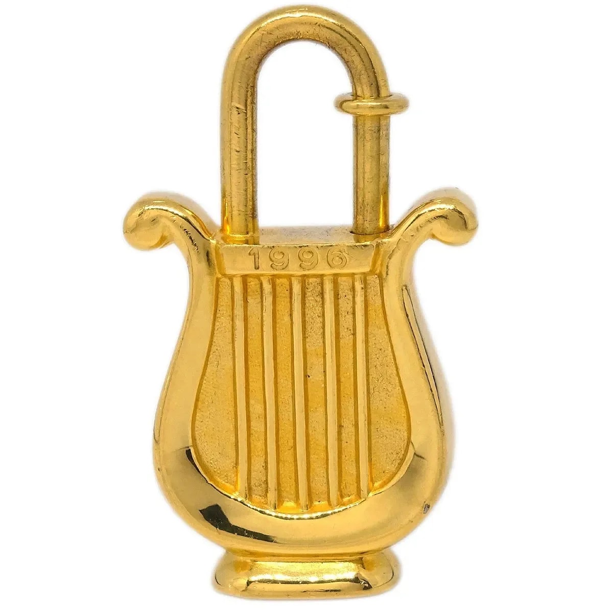 Hermes Harp Cadena Padlock 1996 Limited Metal Design Gold_plated Accessory 2