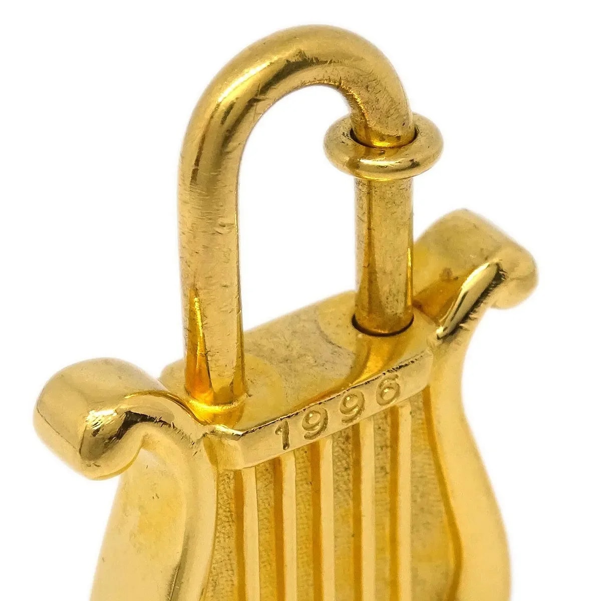 Hermes Harp Cadena Padlock 1996 Limited Metal Design Gold_plated Accessory 3