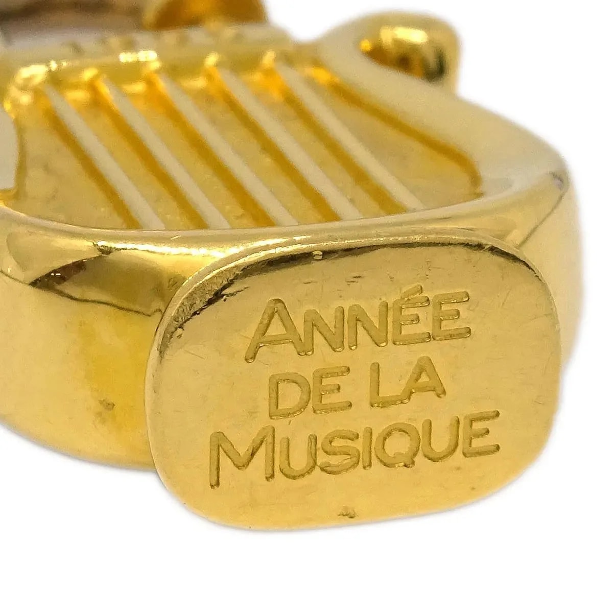 Hermes Harp Cadena Padlock 1996 Limited Metal Design Gold_plated Accessory 4