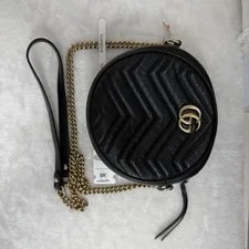Gucci — Auth Gucci Mini GG Marmont Round Chain Crossbody Very Good Condition — Handbag — resale