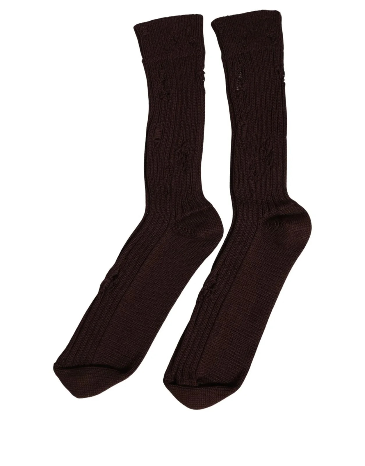 Dolce & Gabbana — Dolce & Gabbana Dark Distressed Mid Calf Accessory Socks — Accessory — resale