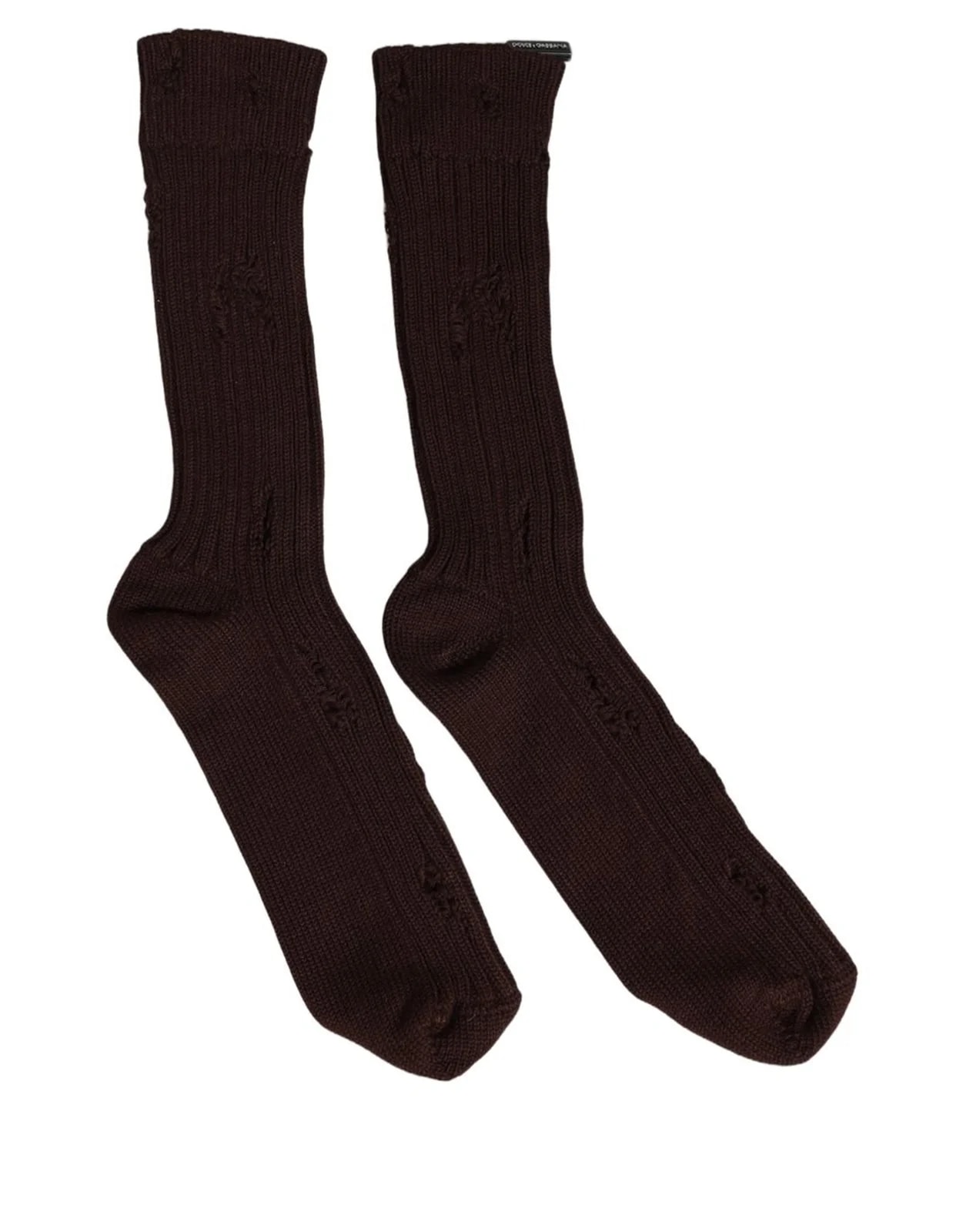 Dolce & Gabbana Dark Distressed Mid Calf Accessory Socks 2