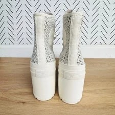 ⭐Converse Chuck 70 de Luxe Heel Platform Sz 7 Shoes Egret Boots A07535C 4