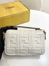 Authentic Pre‑owned Fendi Mini Baguette Embossed 3