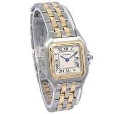 Cartier — Cartier Panthere SM 2-Row Ref.66921 Quartz Watch 18KYG SS 178548 — Watch — resale